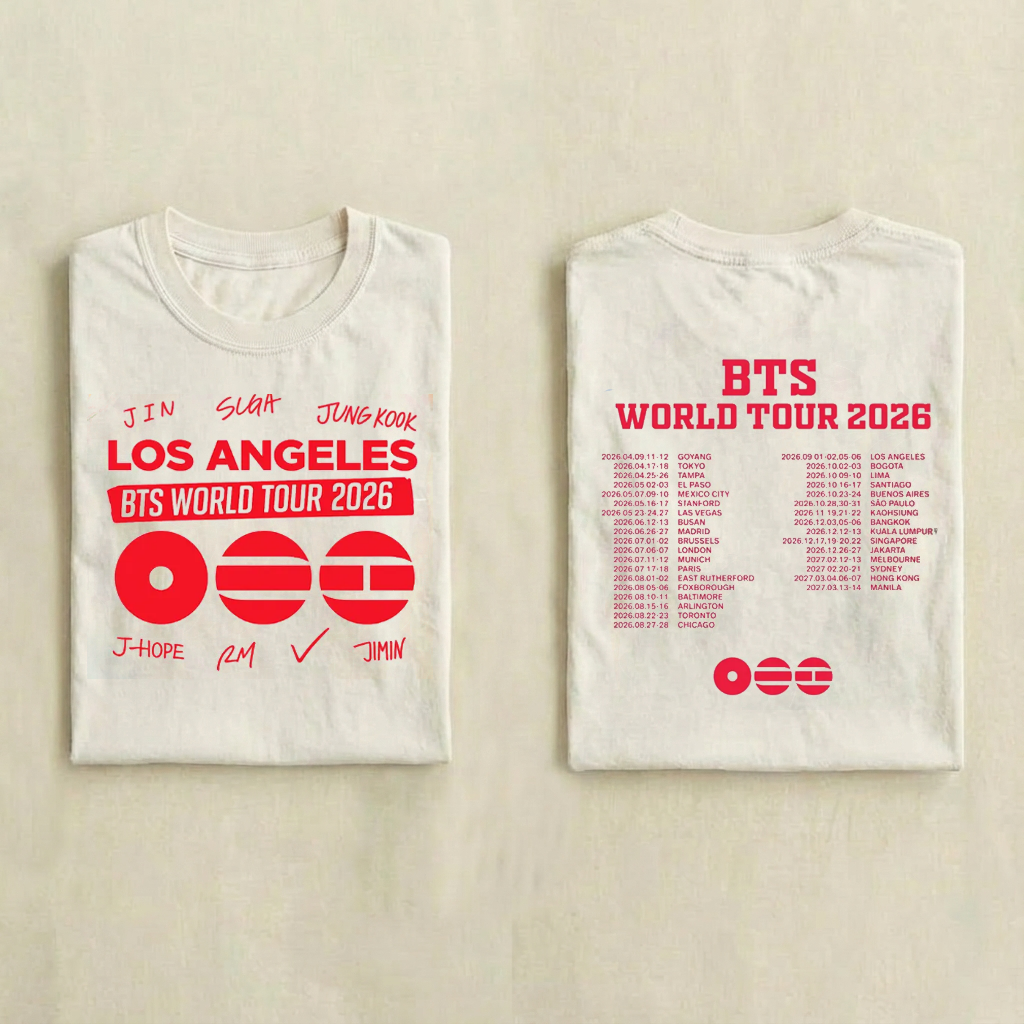 Kpop Boy Group World Tour 2026 T-shirt