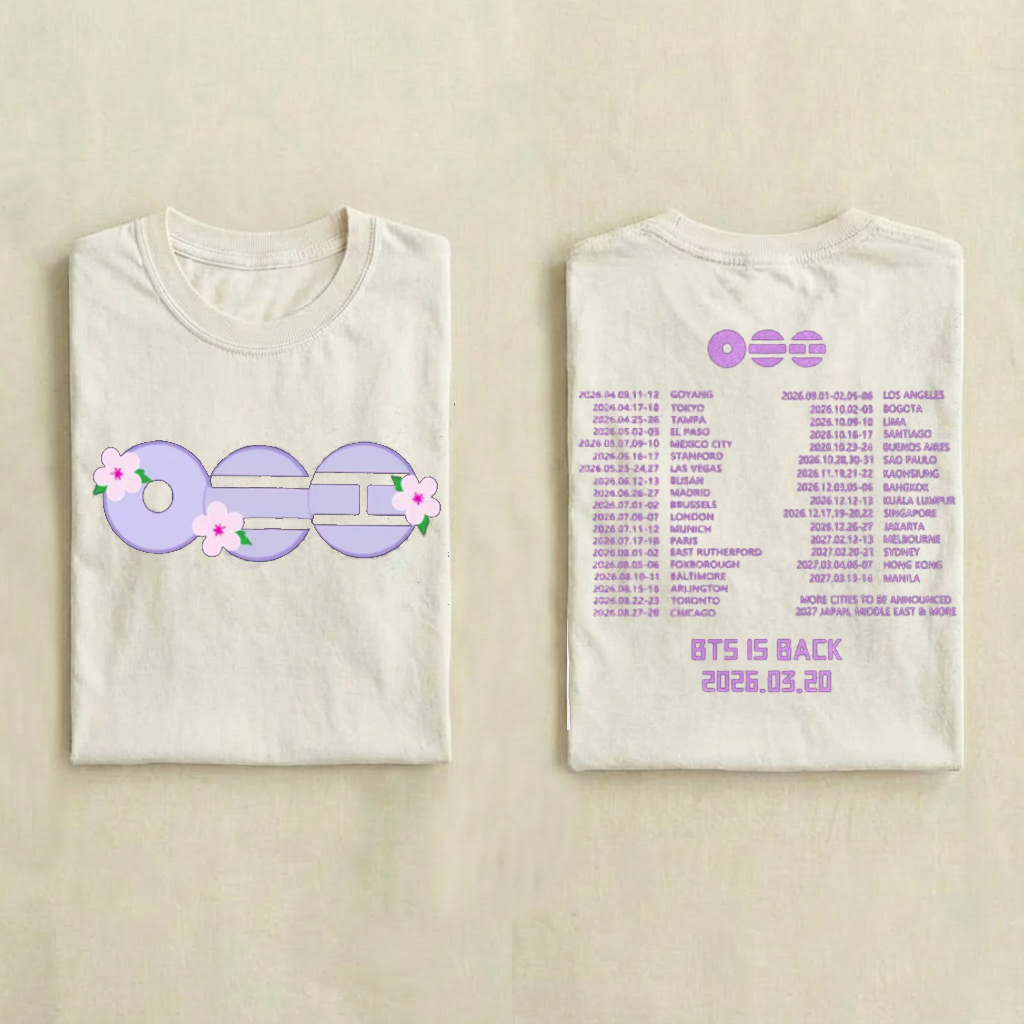 Korean Pop Group World Tour 2026 T-shirt