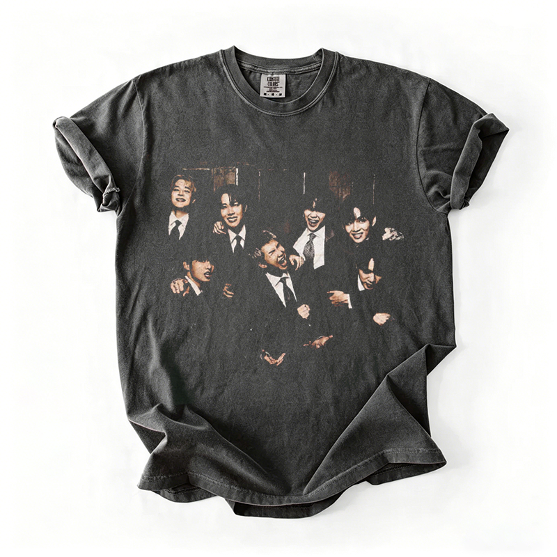 Kpop Boy Group Vintage Graphic T-shirt