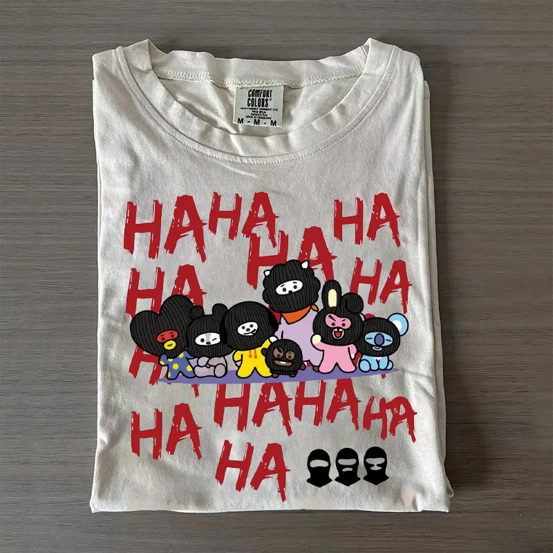 Kpop Boy Group Cartoon Graphic T-shirt