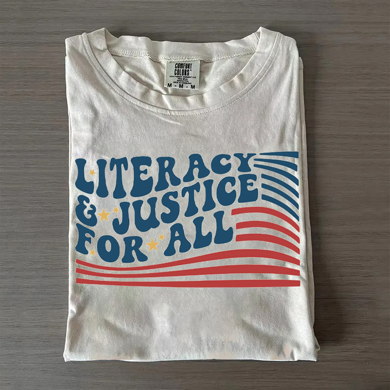 Literacy And Justice For All T-shirt