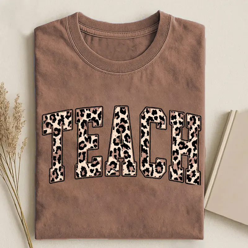 Leopard Teacher T-shirt