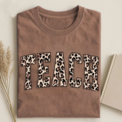 Leopard Teacher T-shirt