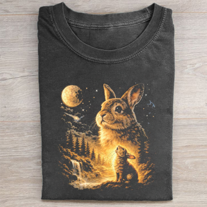 Bunny Howling to the Moon Vintage T-shirt