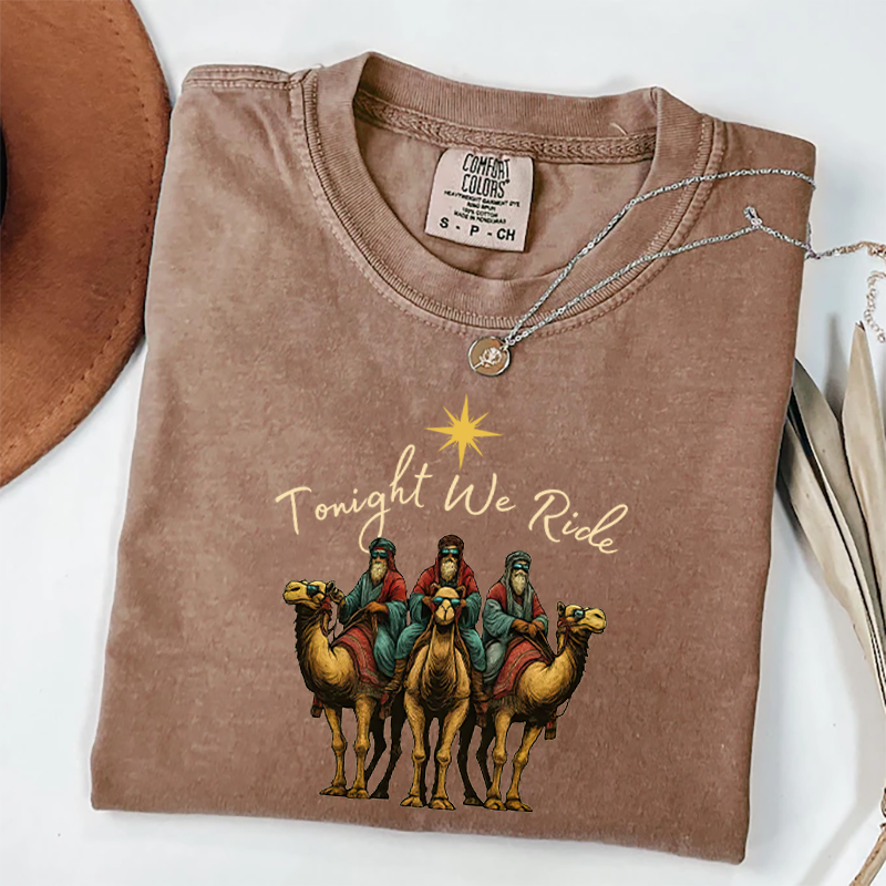 Comfort Colors Tonight We Ride Christmas T-shirt