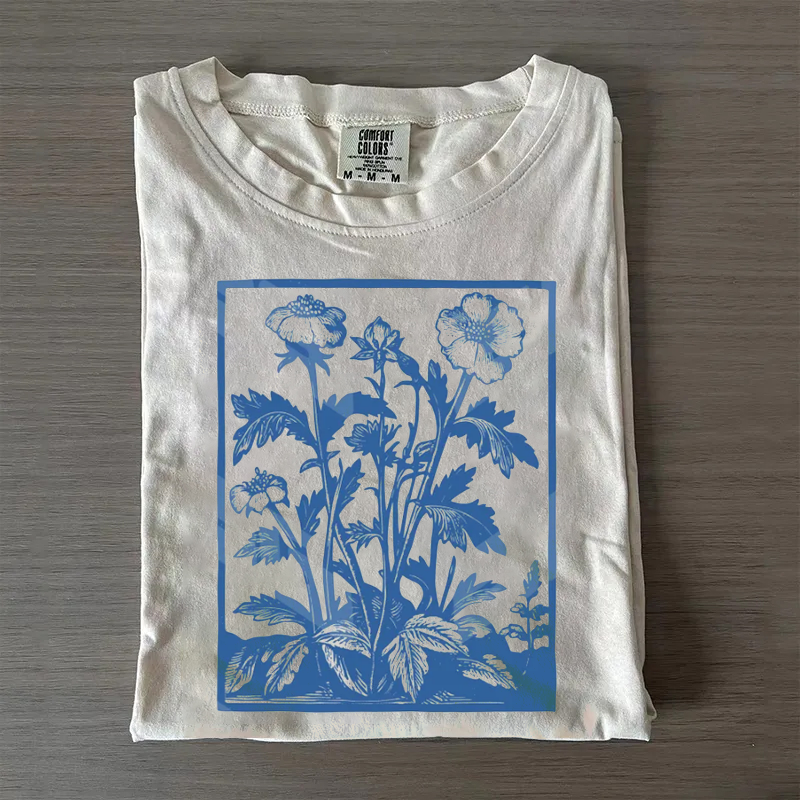 Vintage Wildflowers Graphic  T-shirt