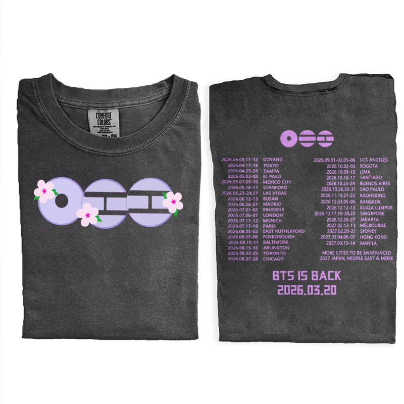 Korean Pop Group World Tour 2026 T-shirt