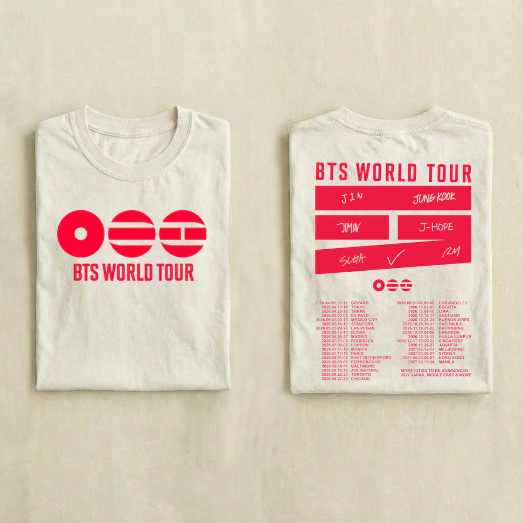 Kpop Boy Group World Tour 2026 T-shirt