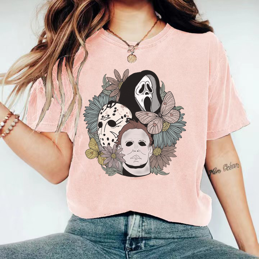 Scream, Jason, Michael Myers, Horror movie Floral shirt