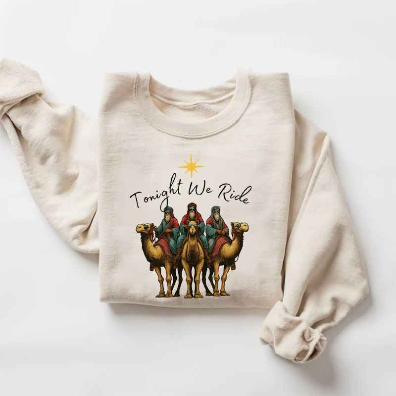 Comfort Colors Tonight We Ride Christmas Sweatshirt
