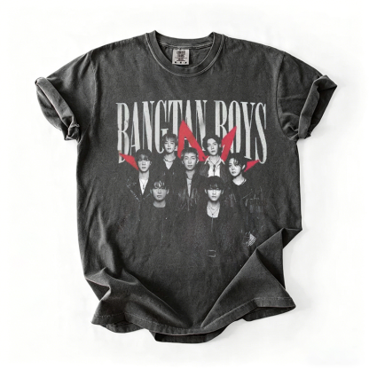 Kpop Boy Group Vintage Graphic T-shirt