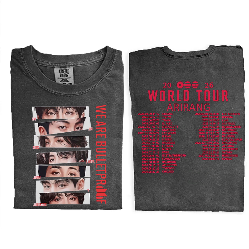 Kpop Boy Group World Tour 2026 T-shirt