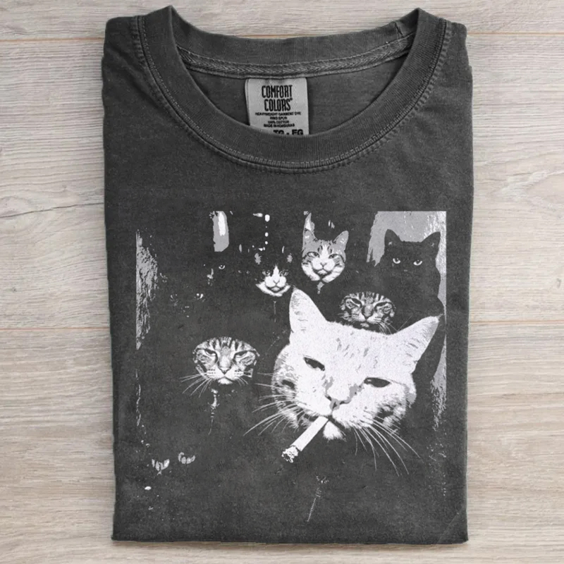 Funny Gangster Cat T-shirt