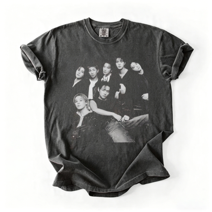 Kpop Boy Group Vintage Graphic T-shirt
