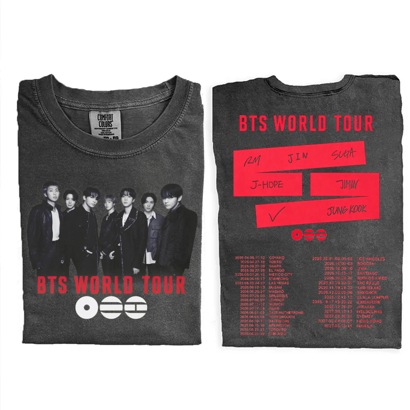 Kpop Boy Group World Tour 2026 T-shirt