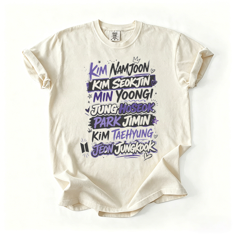 Kpop Boy Group Vintage Graphic T-shirt