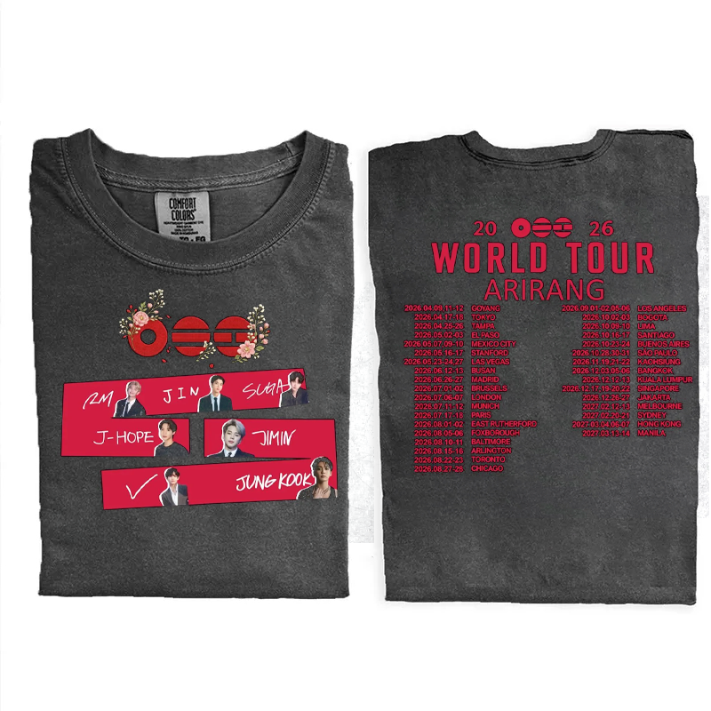Kpop Boy Group World Tour 2026 T-shirt