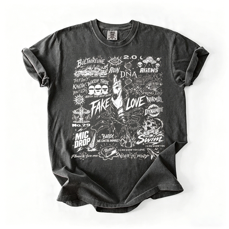 Kpop Boy Group Vintage Retro Graphic T-shirt