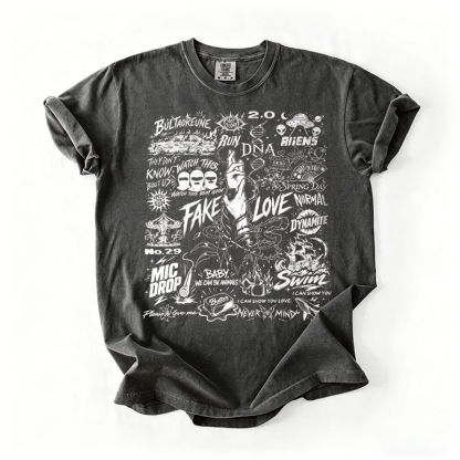 Kpop Boy Group Vintage Retro Graphic T-shirt