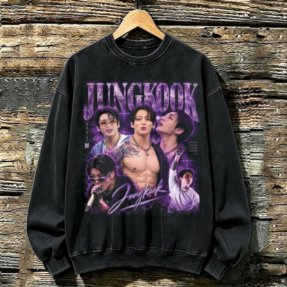 Kpop Boy Group Vintage Fan Graphic Sweatshirt
