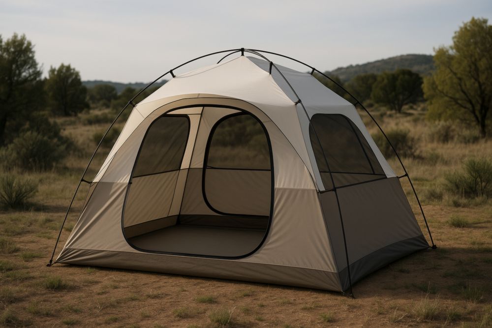 Tenda da Campeggio Beige Poliestere 300x300x200 cm per