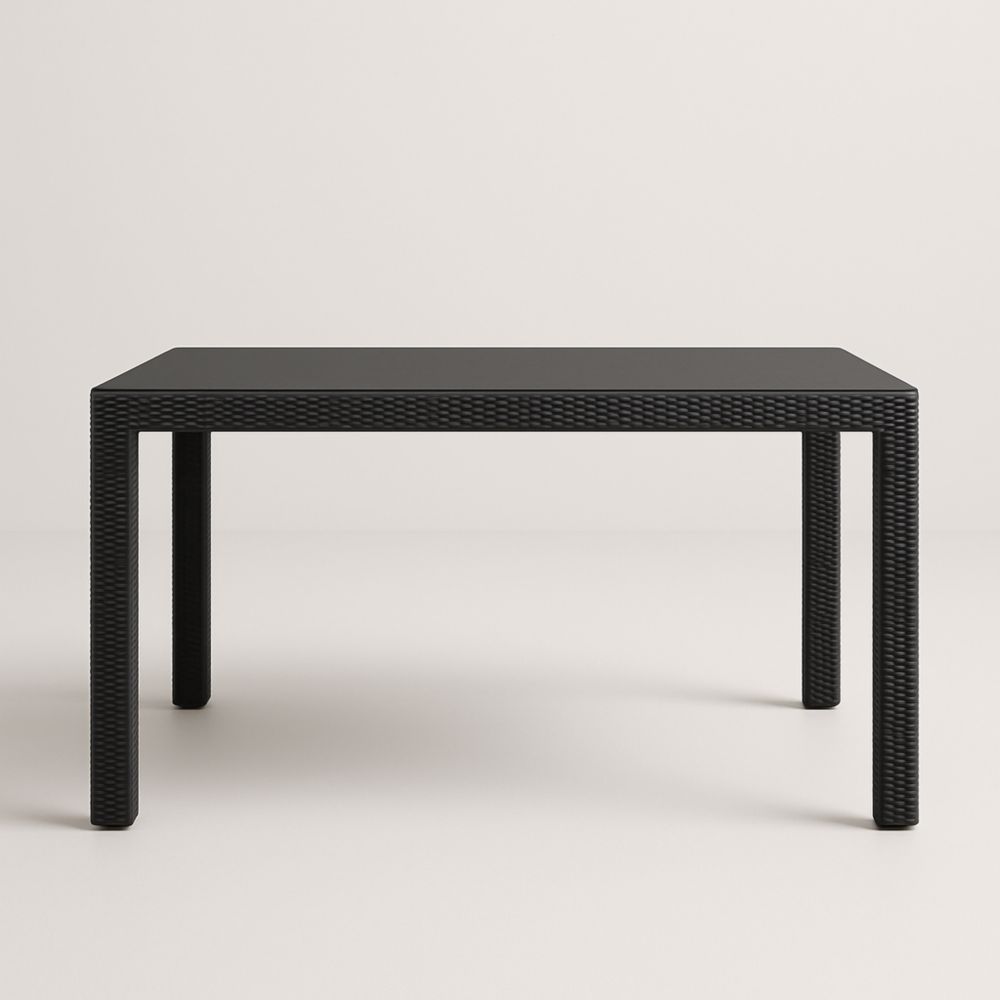 Tavolo da pranzo in rattan nero