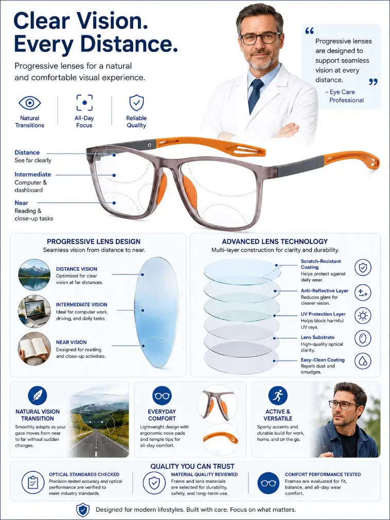 【✨️Self-Adjusting Reading Glasses - Intelligent Auto-Focus (-7.00 to +7.00) | Blue Light Blocking & Anti-Fog Lenses