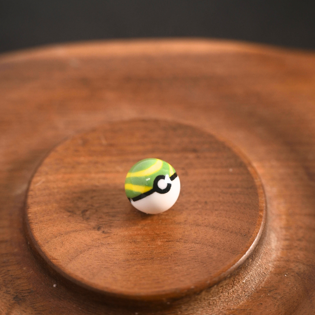 Hand-Fired One-of-a-Kind CeramicPoke Beads |Pokeball-Style xChinese Kiln Aesthetic Fusion