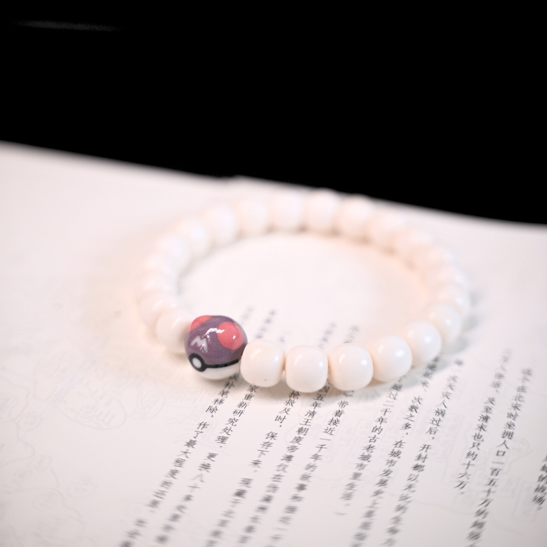 Master Ball Bracelet – Handmade Ceramic + Camel Bone