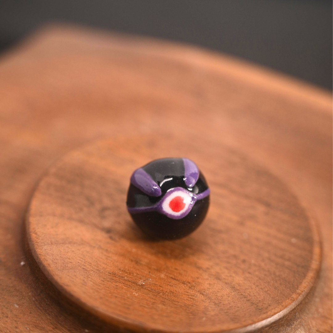 Hand-Fired One-of-a-Kind CeramicPoke Beads |Pokeball-Style xChinese Kiln Aesthetic Fusion
