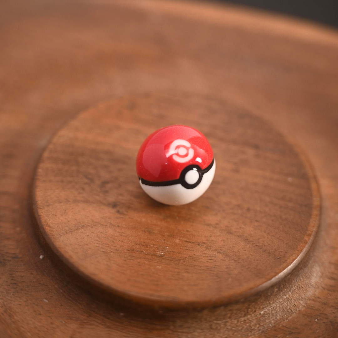 Hand-Fired One-of-a-Kind CeramicPoke Beads |Pokeball-Style xChinese Kiln Aesthetic Fusion