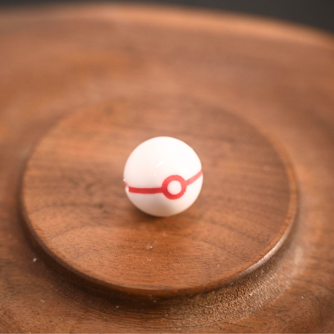 Hand-Fired One-of-a-Kind CeramicPoke Beads |Pokeball-Style xChinese Kiln Aesthetic Fusion