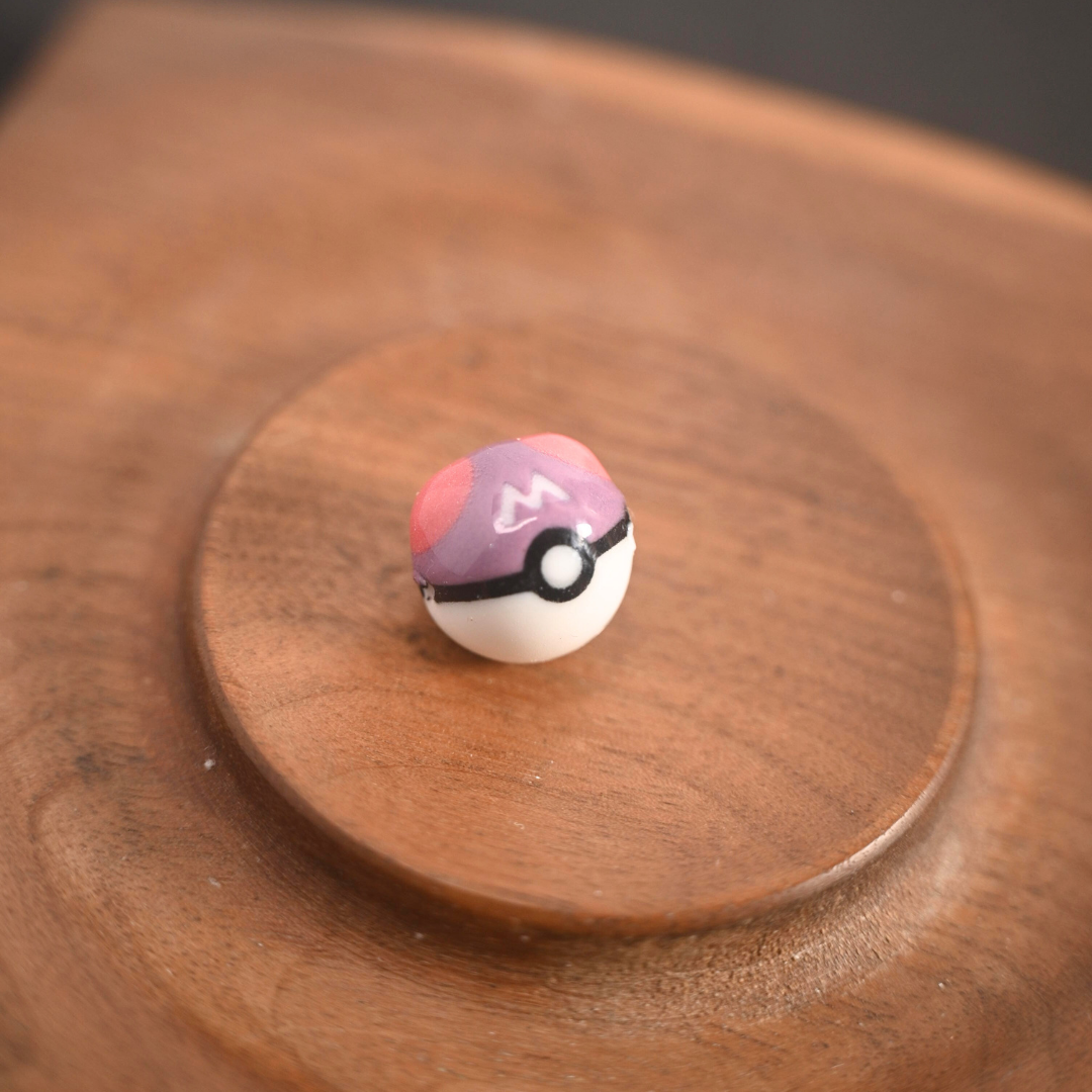 Hand-Fired One-of-a-Kind CeramicPoke Beads |Pokeball-Style xChinese Kiln Aesthetic Fusion