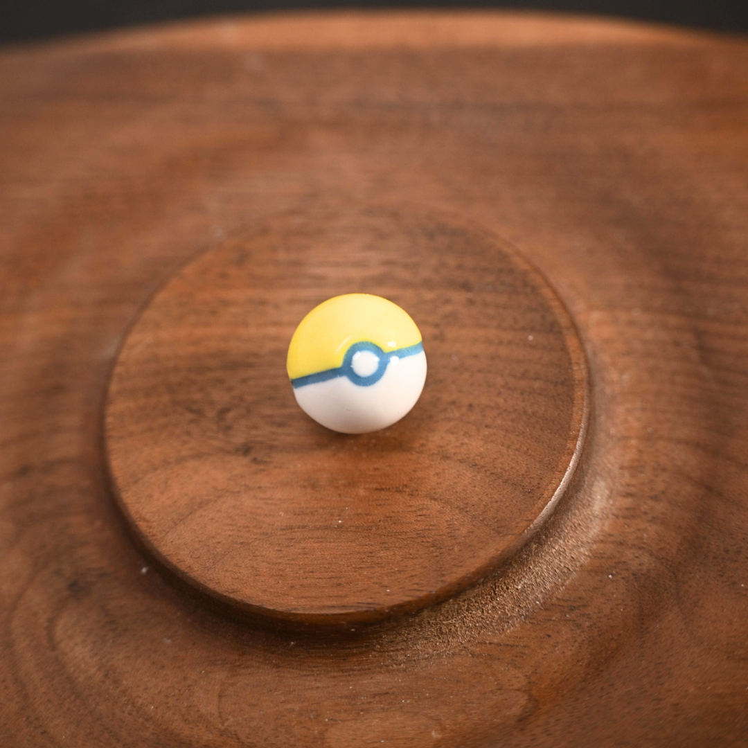 Hand-Fired One-of-a-Kind CeramicPoke Beads |Pokeball-Style xChinese Kiln Aesthetic Fusion