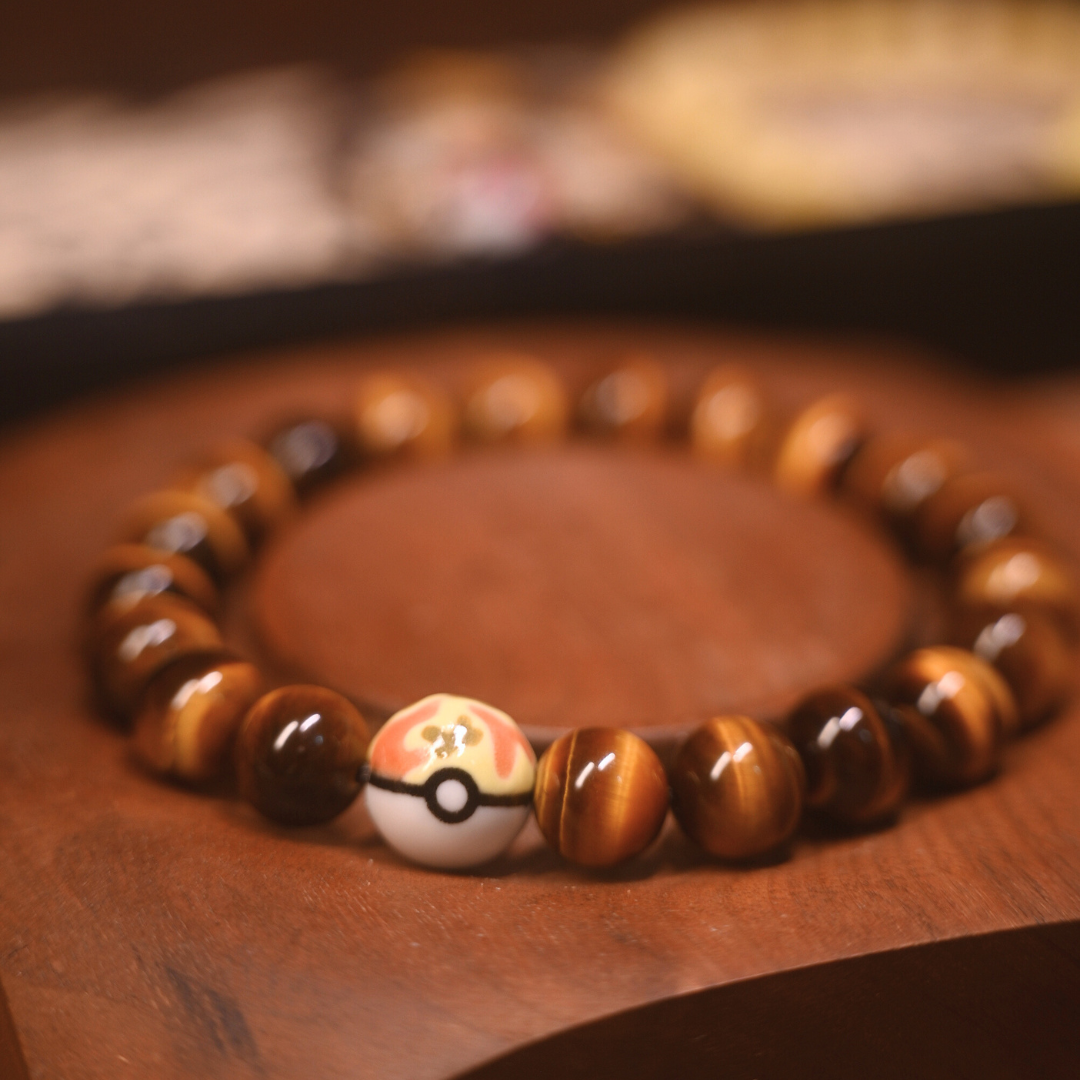Safari Ball Bracelet – Handmade Ceramic + High-Grade Tiger's Eye