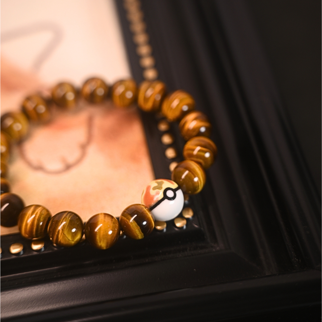 Safari Ball Bracelet – Handmade Ceramic + High-Grade Tiger's Eye