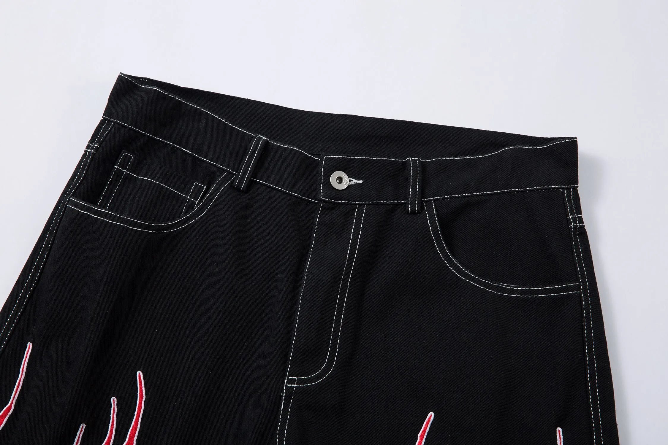 High quality straight leg wide leg jeans