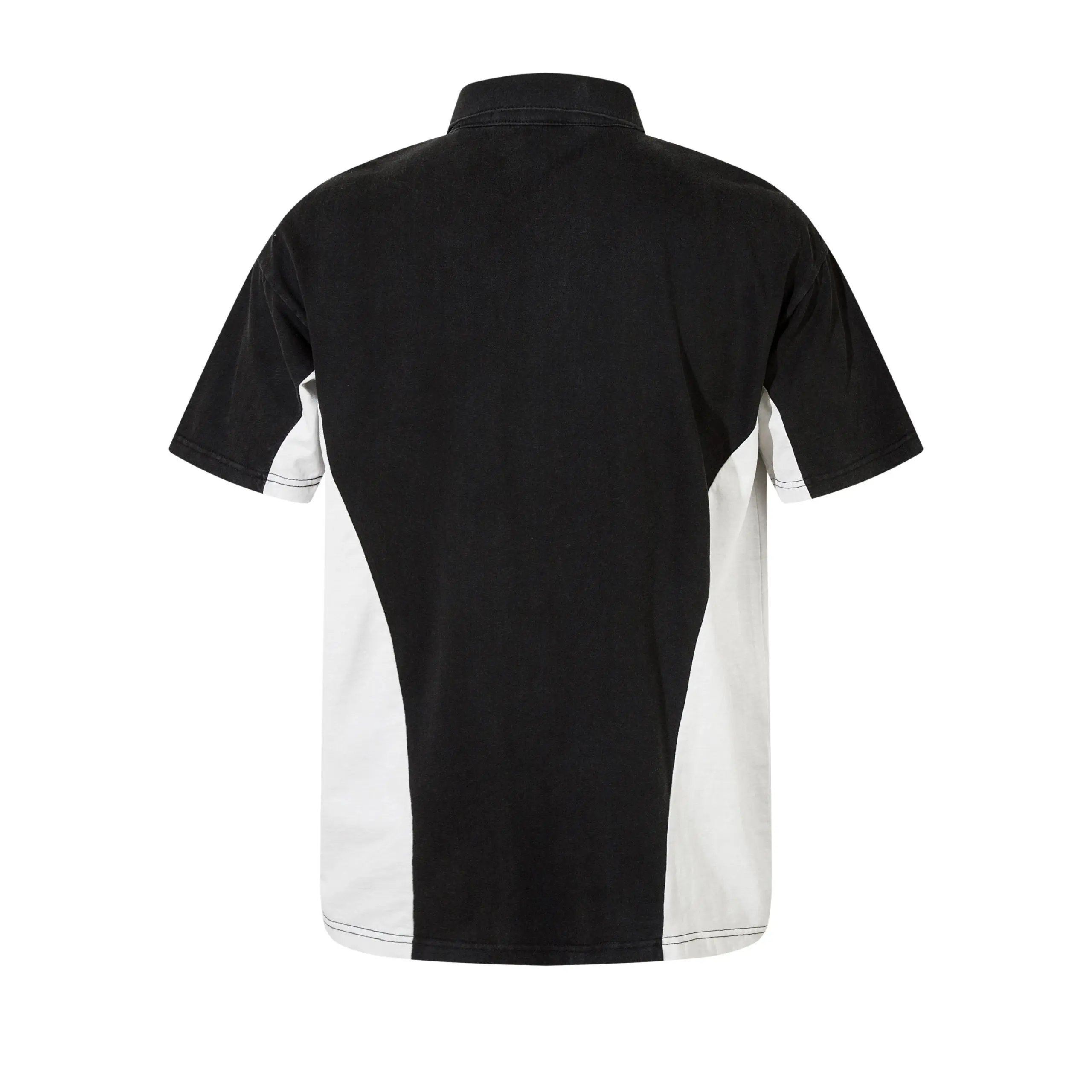 High quality American sports retro style stand up collar short sleeved shirt