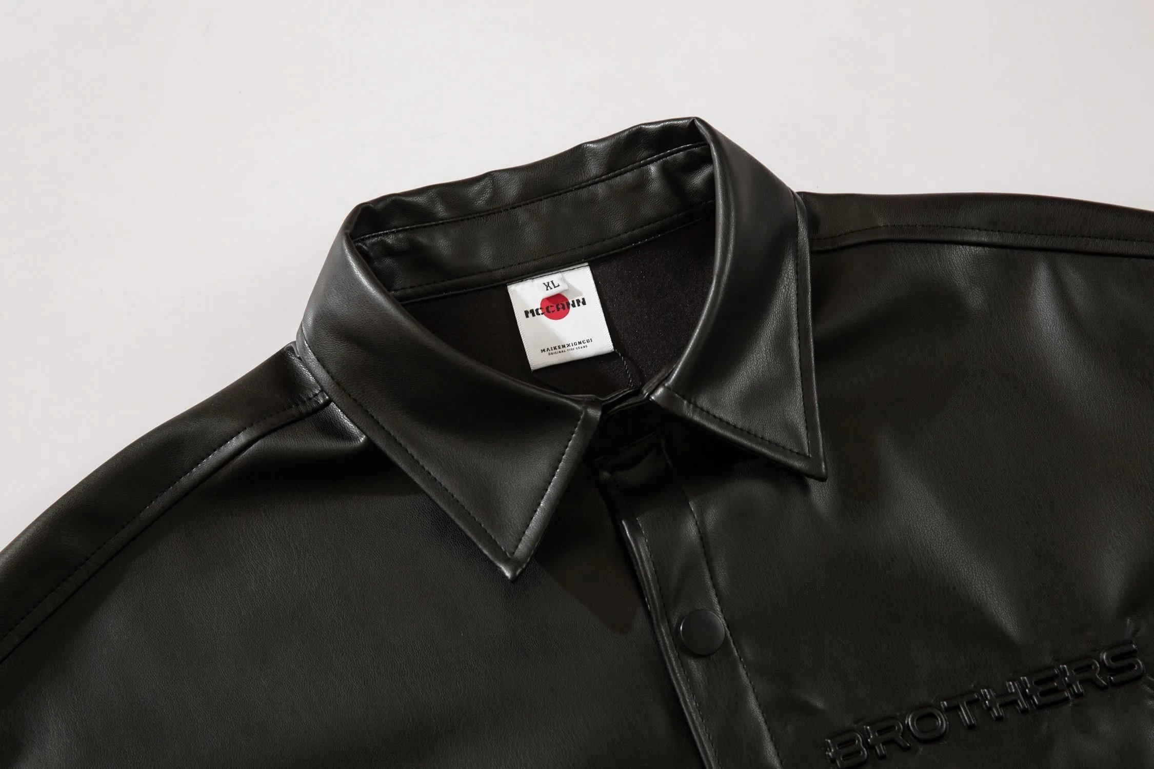High quality American sports retro style stand up collar short sleeved shirt