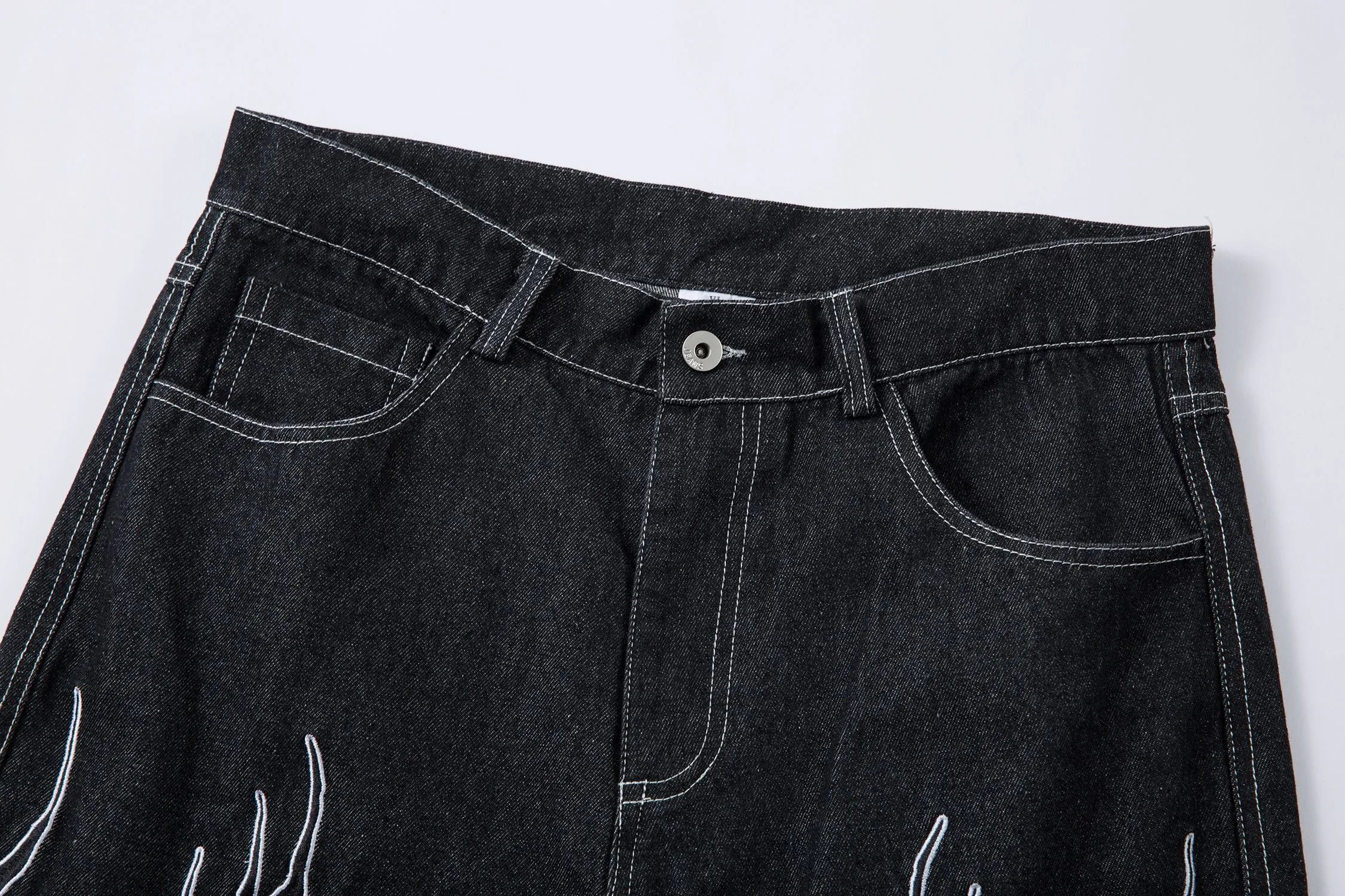 High quality straight leg wide leg jeans