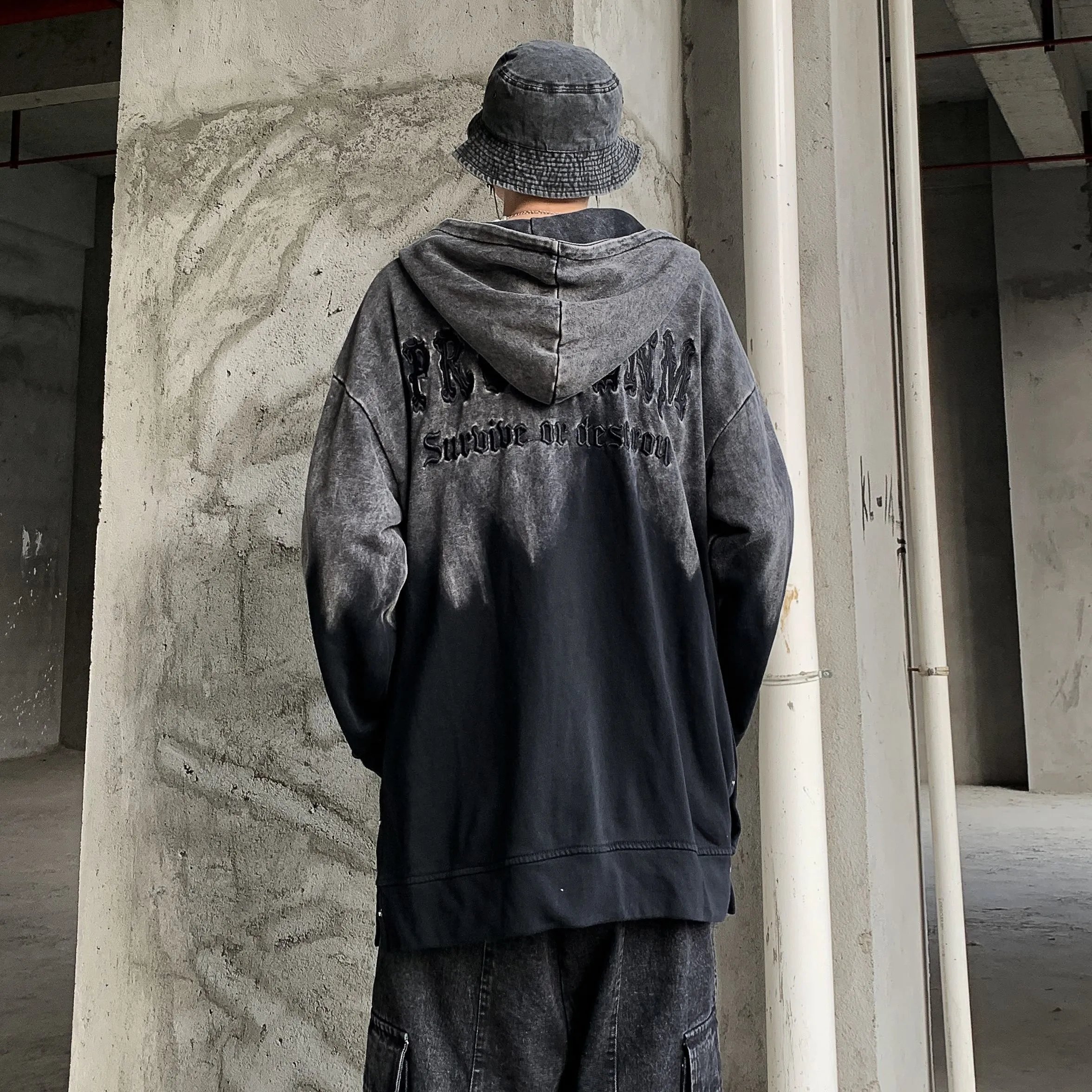高质量个性街头连帽卫衣