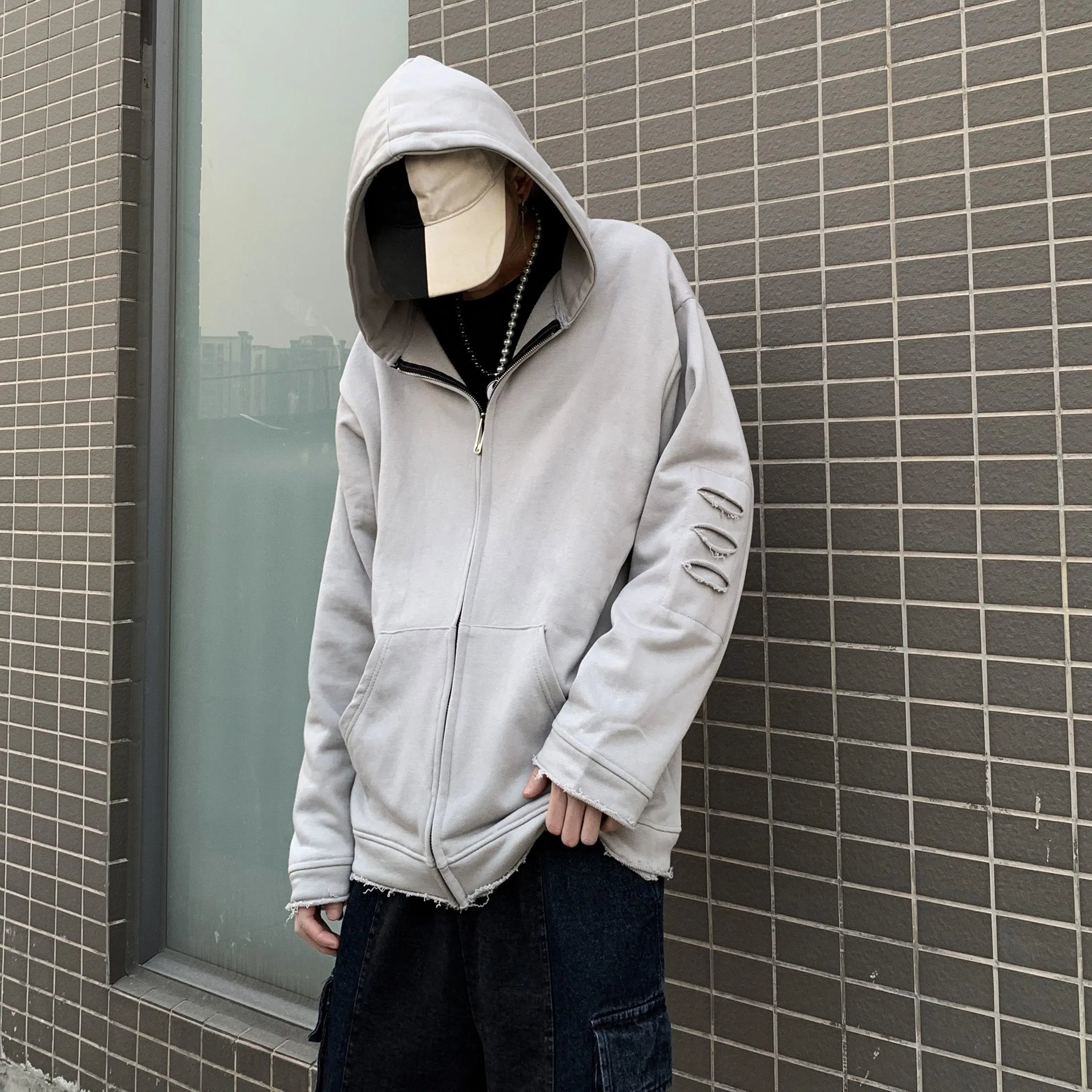 高质量个性街头连帽卫衣