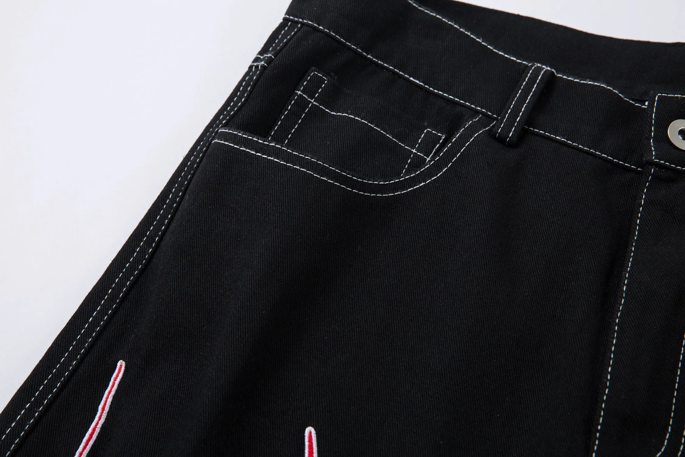 High quality straight leg wide leg jeans