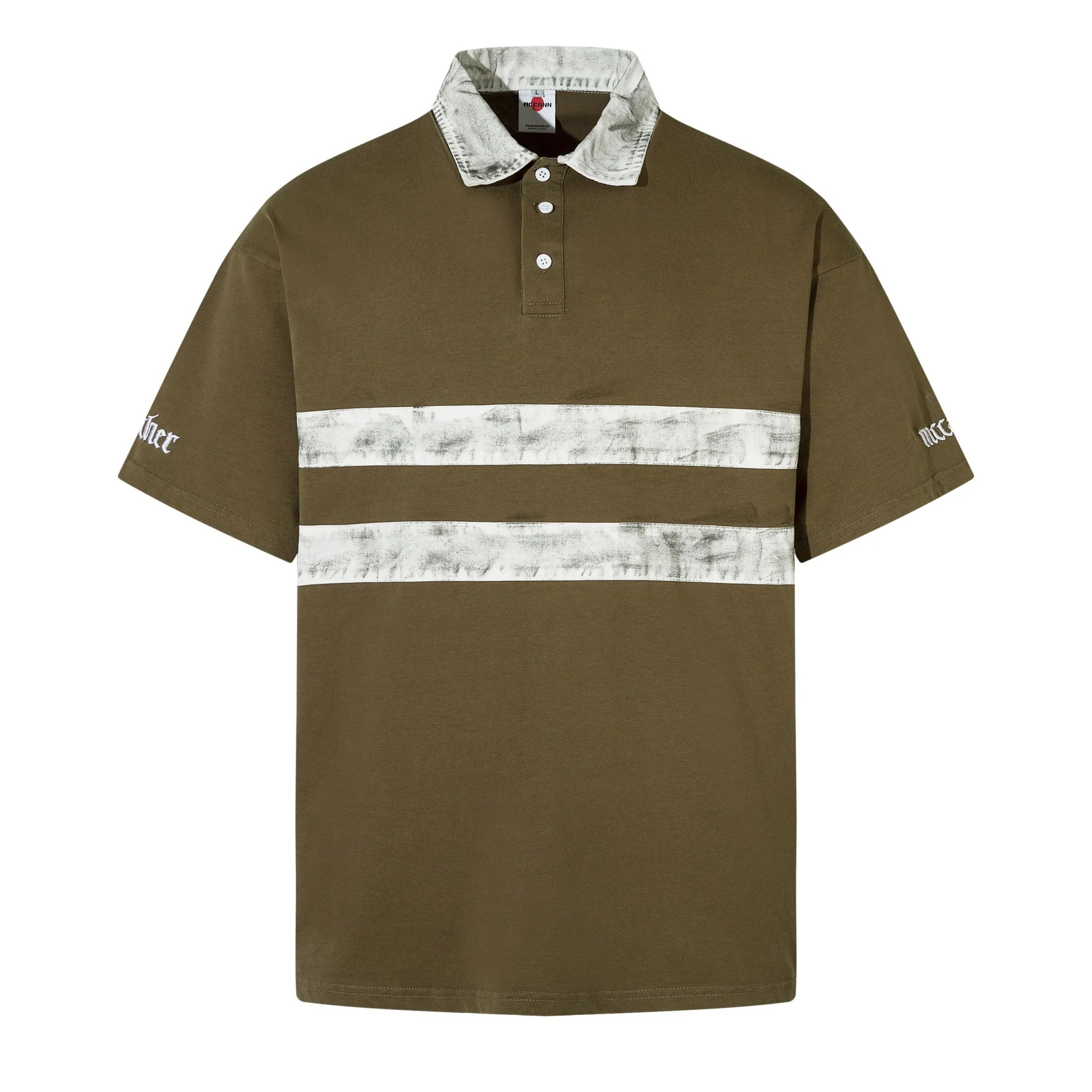 High quality American sports retro style stand up collar short sleeved shirt