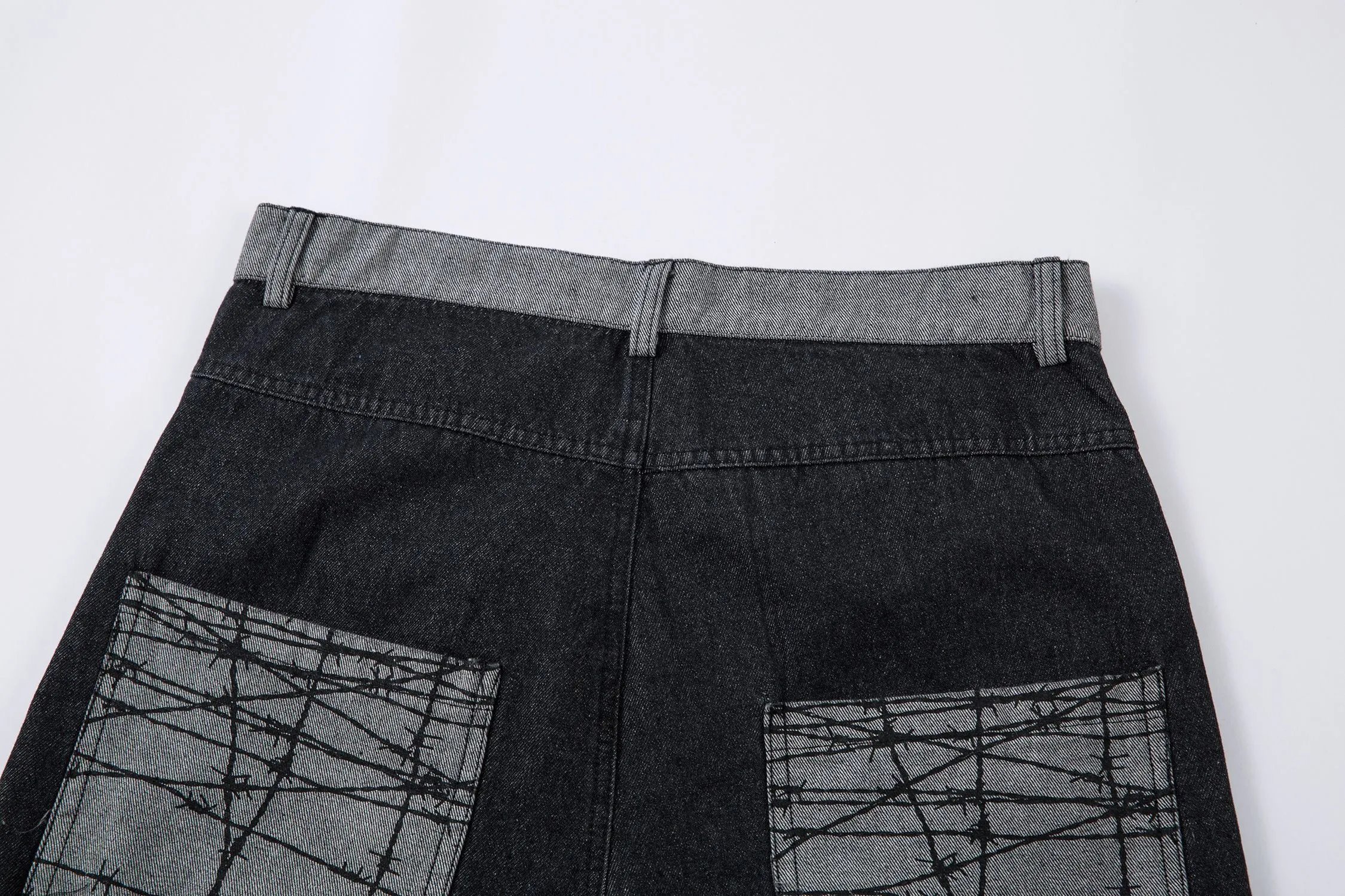 High quality straight leg wide leg jeans