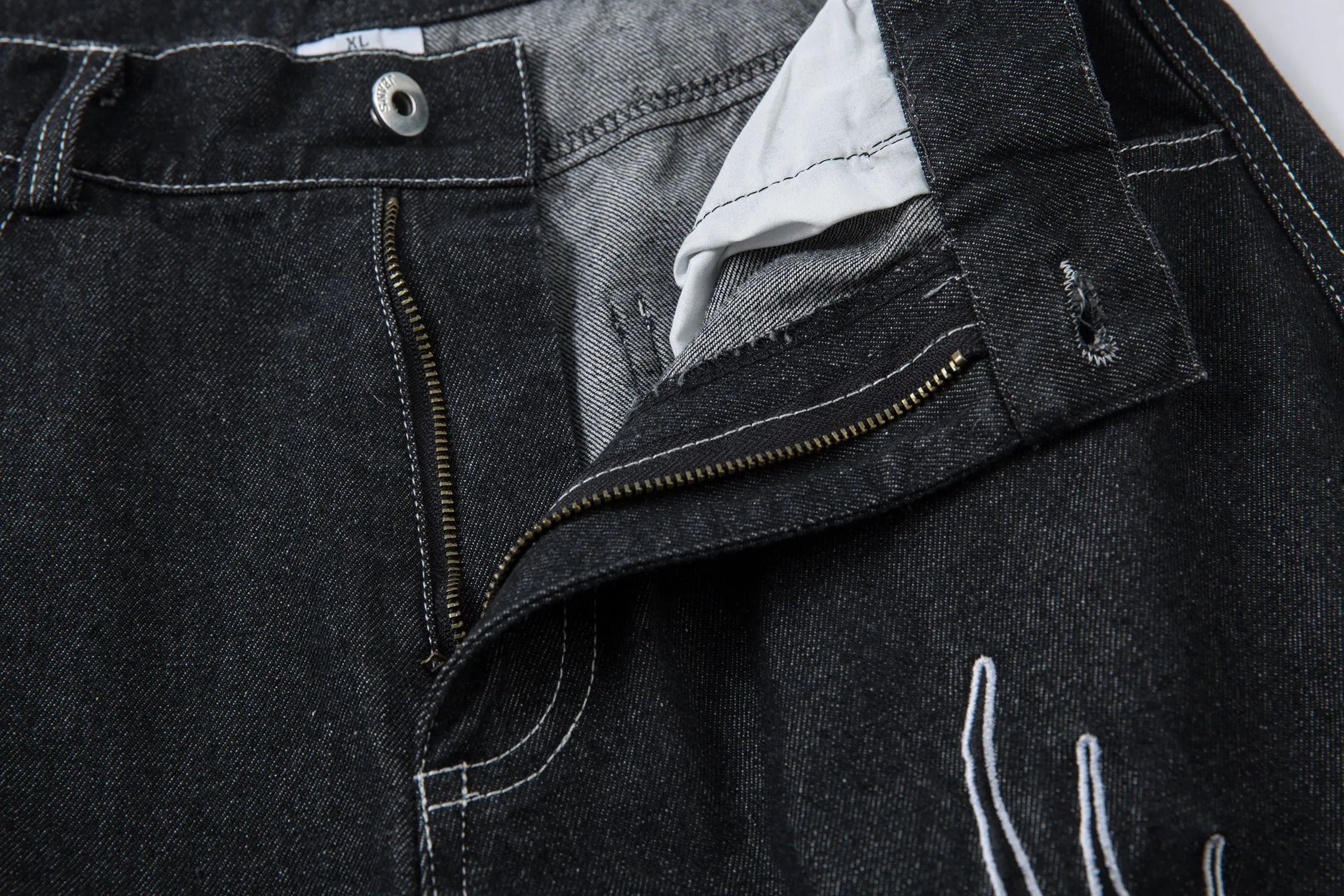 High quality straight leg wide leg jeans