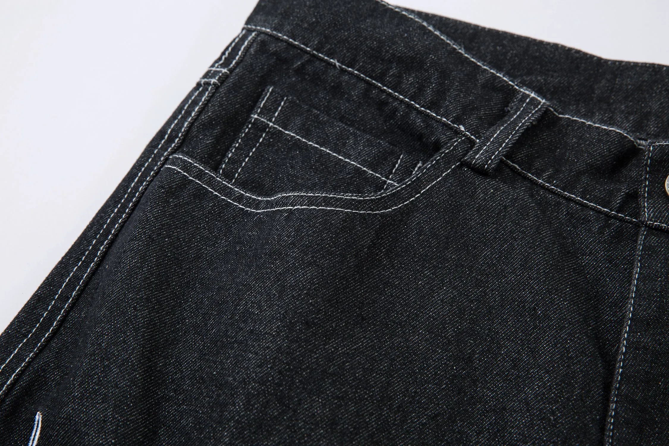 High quality straight leg wide leg jeans