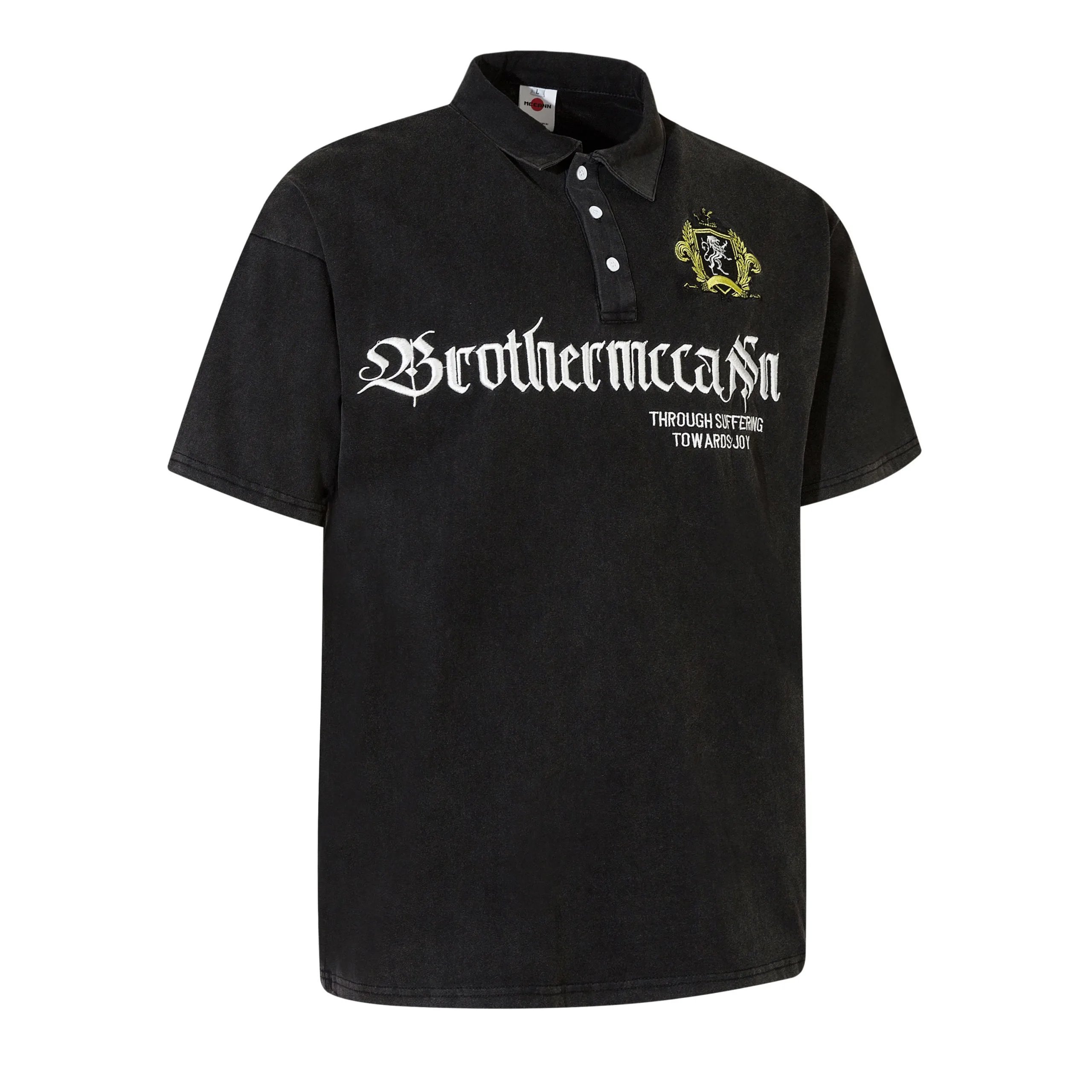 High quality American sports retro style stand up collar short sleeved shirt