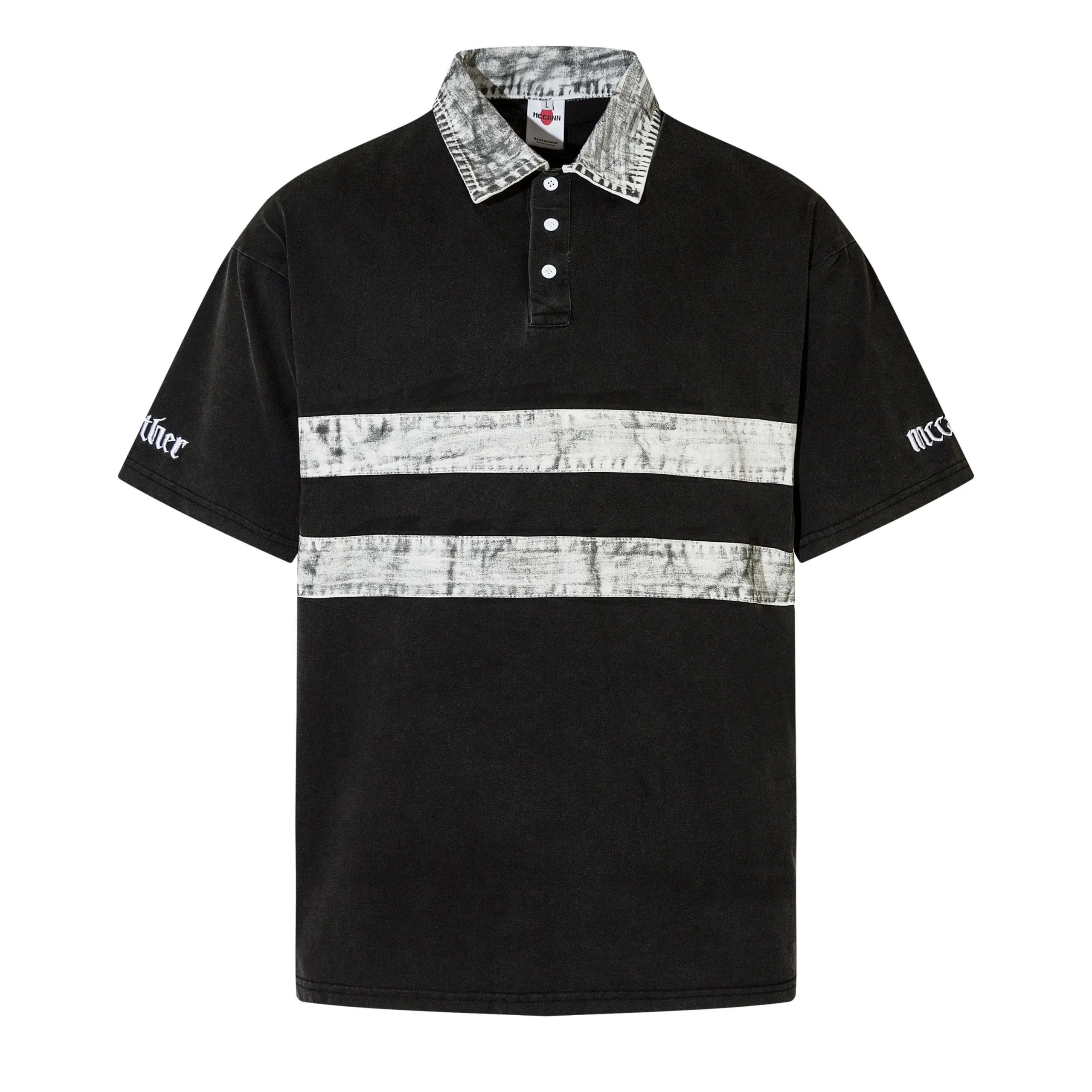 High quality American sports retro style stand up collar short sleeved shirt