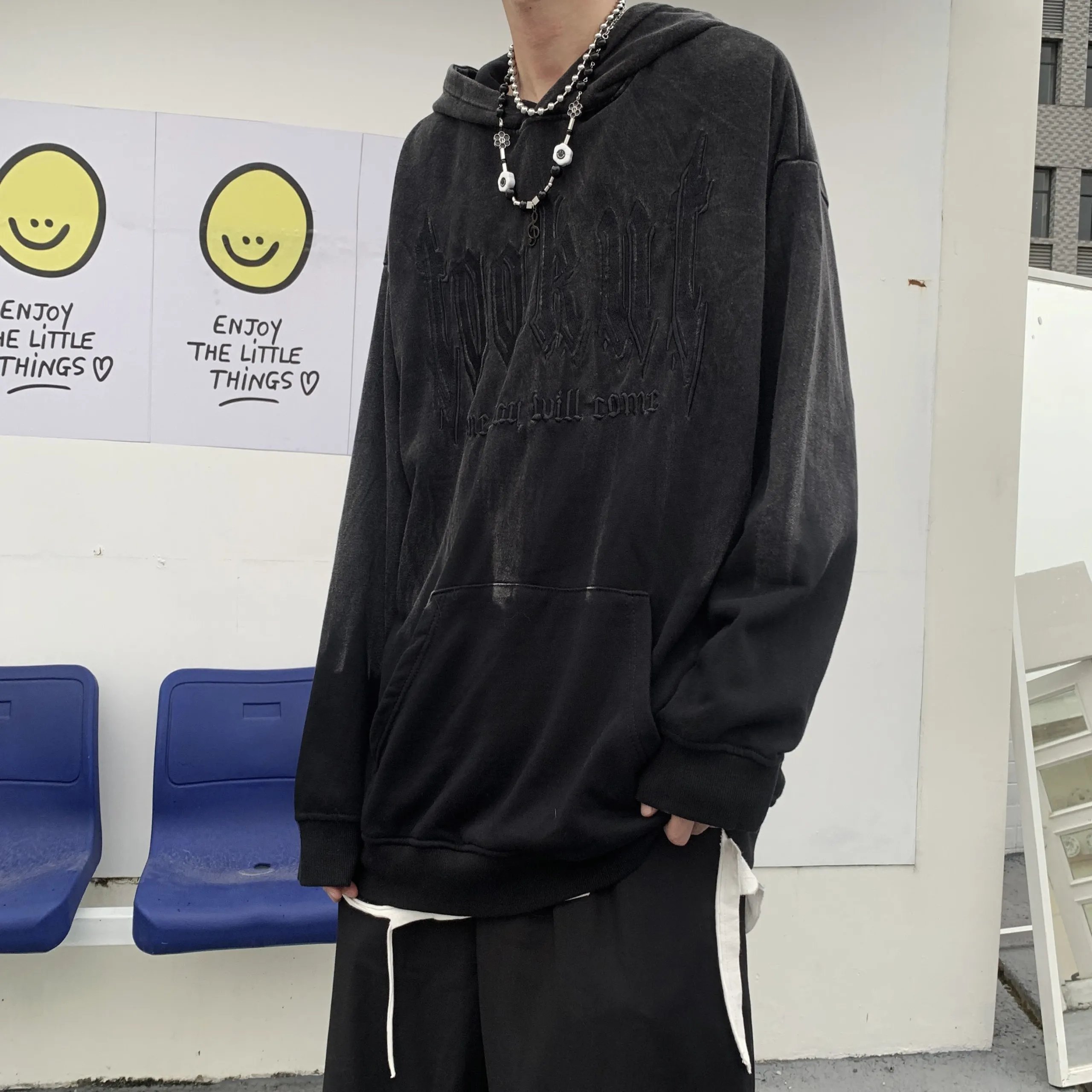高质量个性街头连帽卫衣